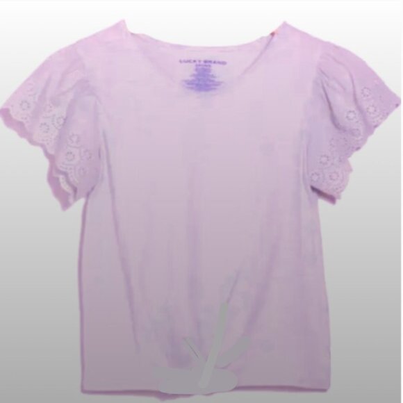 Brand New lucky brand t-shirt with lace sleeves - Picture 11 of 11